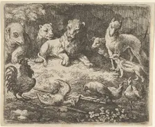 The Rooster Accuses Renard of the Murder of One of His Chickens, mid-17th century. Creator: Allart van Everdingen
