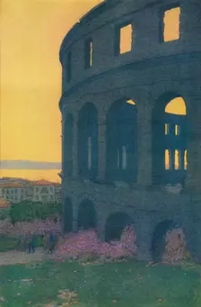 The Roman Amphitheater at Pola 1913. Artist: Jules Guerin