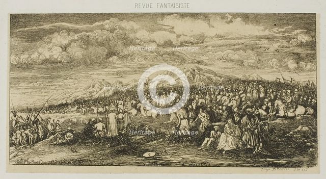 The Roman Army, from Revue Fantaisiste, 1856. Creator: Rodolphe Bresdin.