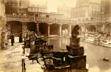 The Roman baths, Bath, 19th century. Creator: Unknown