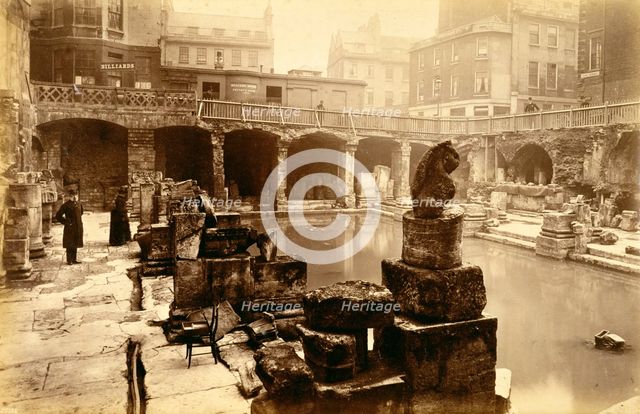 The Roman baths, Bath, 19th century. Creator: Unknown.