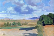 The Roman Campagna, with the Claudian Aqueduct c1826. Artist: Jean-Baptiste-Camille Corot