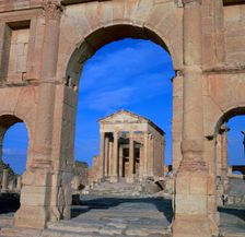 The Roman capitol of Sbeitla, 1st century