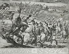 The Roman Commander Cerialis Attacks Near Trier, Publshed 1612. Creator: Antonio Tempesta