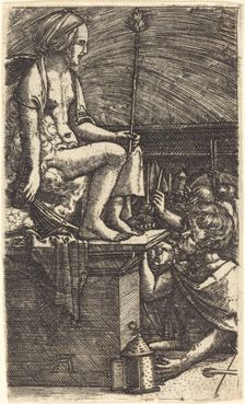 The Roman Courtesan (The Revenge of the Magician Virgil), c. 1520/1530. Creator: Albrecht Altdorfer