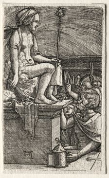 The Roman Courtesan or The Revenge of the Sorcerer Virgil, 1520-1526. Creator: Albrecht Altdorfer (German, c. 1480-1538)