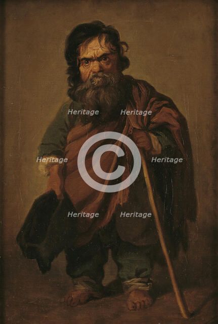 The Roman Dwarf Francesco Ravai, called Bajocco, 1773-1776. Creator: Jens Juel.