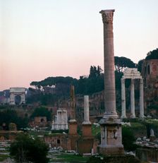 The Roman forum in the evening, 2nd century