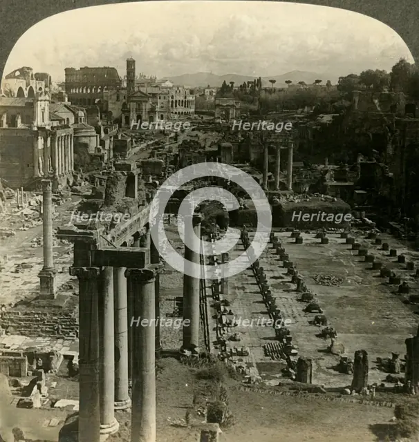 'The Roman Forum, southeast from the Capitol, Rome, Italy', c1909. Creator: Unknown.