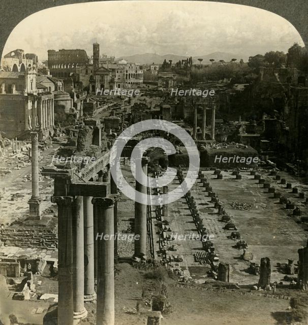 'The Roman Forum, southeast from the Capitol, Rome, Italy', c1909. Creator: Unknown.