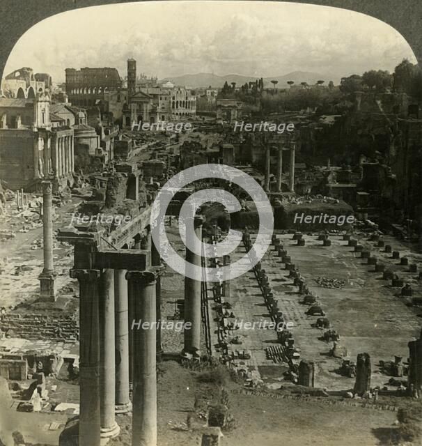 'The Roman Forum, southeast from the Capitol, Rome, Italy', c1909. Creator: Unknown.