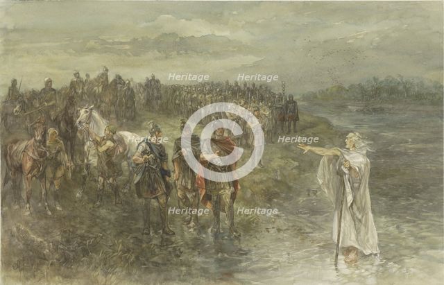 The Roman general Drusus and the Germanic Wichelaar, 1890. Creator: Charles Rochussen.