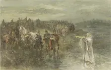 The Roman general Drusus and the Germanic Wichelaar, 1890. Creator: Charles Rochussen