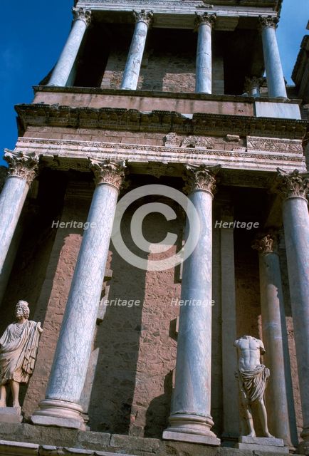 The Roman Theatre at Merida, 1st century BC. Artist: Unknown