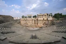 The Roman theatre in Merida, Spain, 2007. Creator: Samuel Magal
