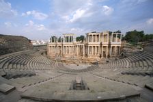 The Roman theatre in Merida, Spain, 2007. Creator: Samuel Magal