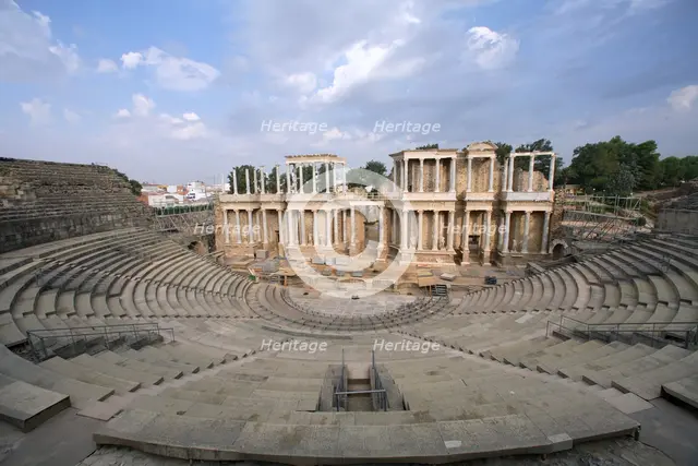The Roman theatre in Merida, Spain, 2007. Creator: Samuel Magal.