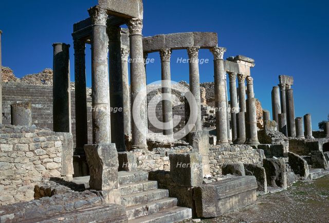 The Roman theatre of Dougga, 2nd century. Artist: Unknown