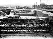 The Roman Villa recently discovered at Darenth, Kent: wall dividing the swimming-bath, 1895. Creator: Ernest Christopher Youens
