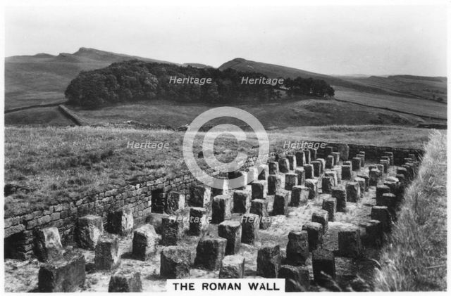 The Roman Wall, Housesteads, Northumberland, 1937. Artist: Unknown