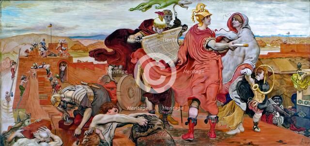 The Romans building a Fort at Mancenion, A.D. 80, 1879 - 1890. Creator: Ford Madox Brown.