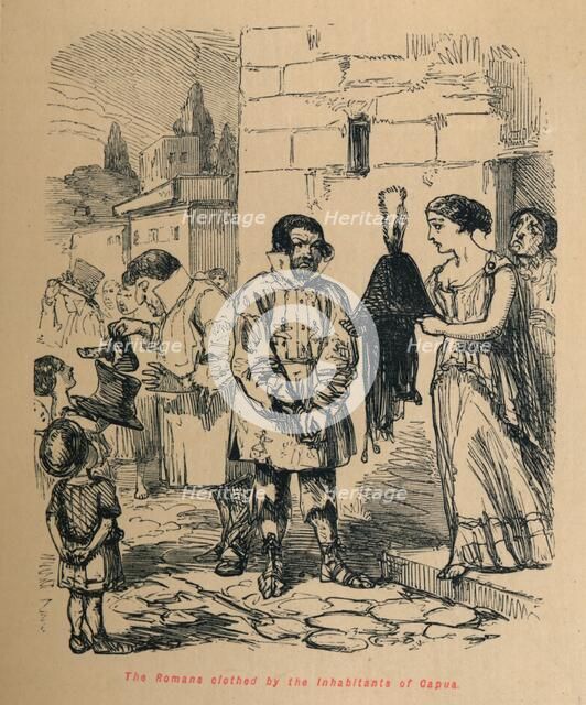 'The Romans clothed by the inhabitants of Capua', 1852. Artist: John Leech.