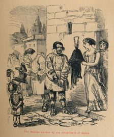 The Romans clothed by the inhabitants of Capua 1852. Artist: John Leech