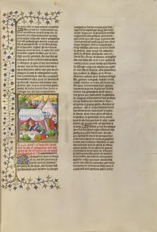 The Romans Feast in an Encampment While the Goths Starve, about 1413-1415. Creators: Boucicaut Master, Workshop of the Boucicaut Master