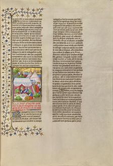 The Romans Feast in an Encampment While the Goths Starve, about 1413-1415. Creators: Boucicaut Master, Workshop of the Boucicaut Master