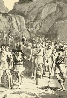 The Romans Passing Under the Yoke at the Caudine Forks 1890. Creator: Unknown