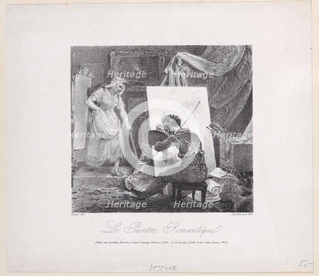 The Romantic Painter (Le Peintre Romantique), 1805-27. Creator: F Noël.