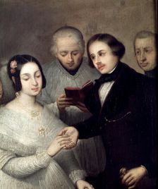 The romantic wedding oil on canvas