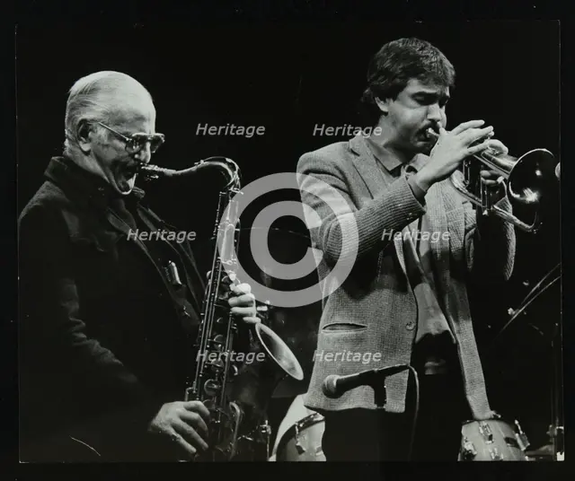 The Ronnie Scott Quintet at the Forum Theatre, Hatfield, Hertfordshire, 29 November 1985. Ronnie Sco Creator: Denis Williams.