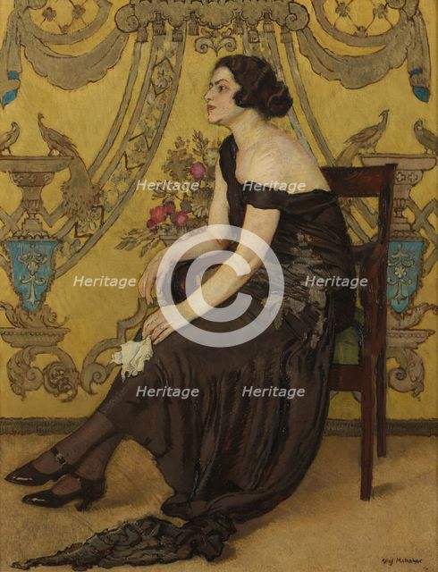 The Rose of Saaron-Portrait of Zofia Minderowa, 1923. Creator: Jozef Mehoffer.