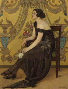 The Rose of Saaron-Portrait of Zofia Minderowa, 1923. Creator: Jozef Mehoffer