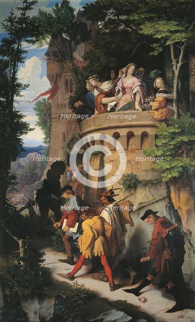 The Rose, or the Artist's Journey, 1847. Artist: Schwind, Moritz Ludwig, von (1804-1871)