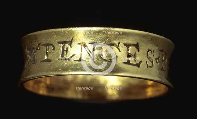 The Rose Theatre finger-ring, from London. Creator: Unknown.