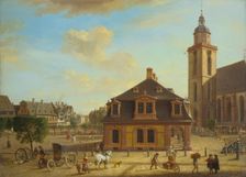 The Rossmarkt in Frankfurt, 18th century. Creator: Christian Georg Schutz