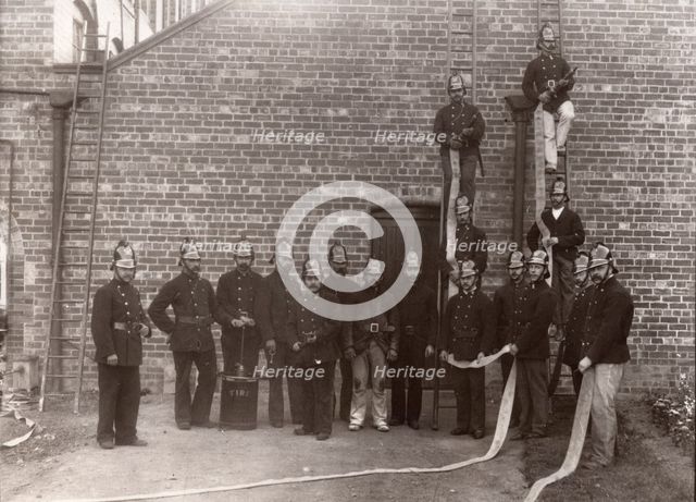 The Rowntree Fire Brigade, York, Yorkshire, 1896. Artist: Unknown