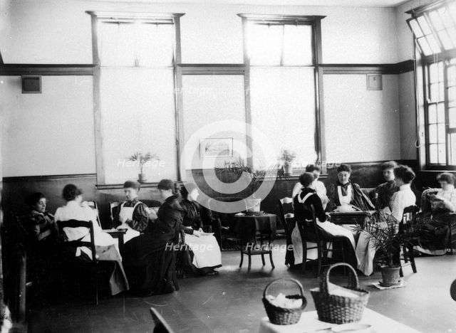 The Rowntree rest room for girls, York, Yorkshire, 1900. Artist: Unknown
