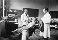 The Rowntree staff dentist at work, Rowntree Factory, York, Yorkshire,1920