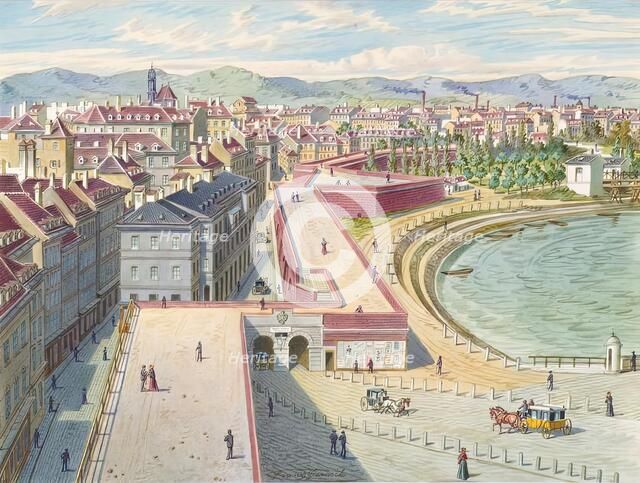 The Rotenturm Gate in Vienna, before 1858. Creator: Franz Gerasch.