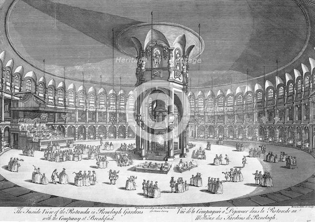 The Rotunda at Ranelagh Gardens, London, mid-18th century. Creator: Thomas Bowles.