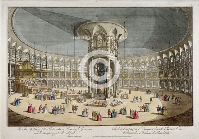 The Rotunda in Ranelagh Gardens, Chelsea, London, c1750. Artist: Thomas Bowles