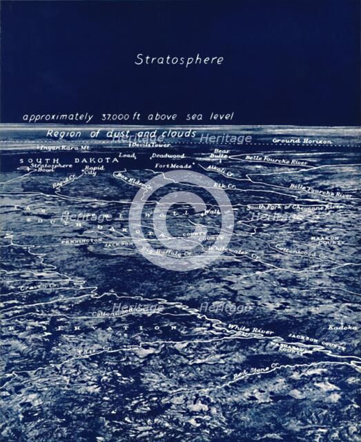 'The Rotundity of the Earth From The Stratosphere', 1935. Artist: Unknown.