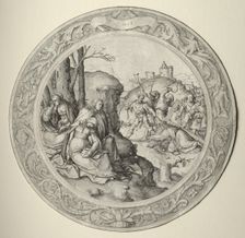 The Round Passion: Christ Carrying the Cross, 1509. Creator: Lucas van Leyden (Dutch, 1494-1533)