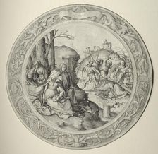 The Round Passion: Christ Carrying the Cross, 1509. Creator: Lucas van Leyden (Dutch, 1494-1533)