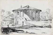 The Round Temple on the Piazza Bocca della Verità, Rome, 1744/1750. Creator: Joseph-Marie Vien the Elder