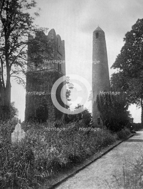 The Round Tower of Swords, Dublin, Ireland, from the east, 1924-1926.Artist: Valentine & Sons Ltd