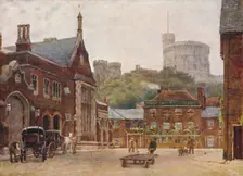 The Round Tower and the South-Western Railway Station c1900. Artist: William Biscombe Gardner